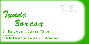 tunde borcsa business card